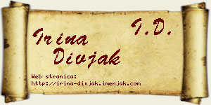 Irina Divjak vizit kartica